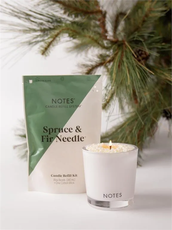 NOTES® -  Candle Sustainable Starter Refill Kit  with Silicone Cleanout Insert and Scented Wax Bead Refill