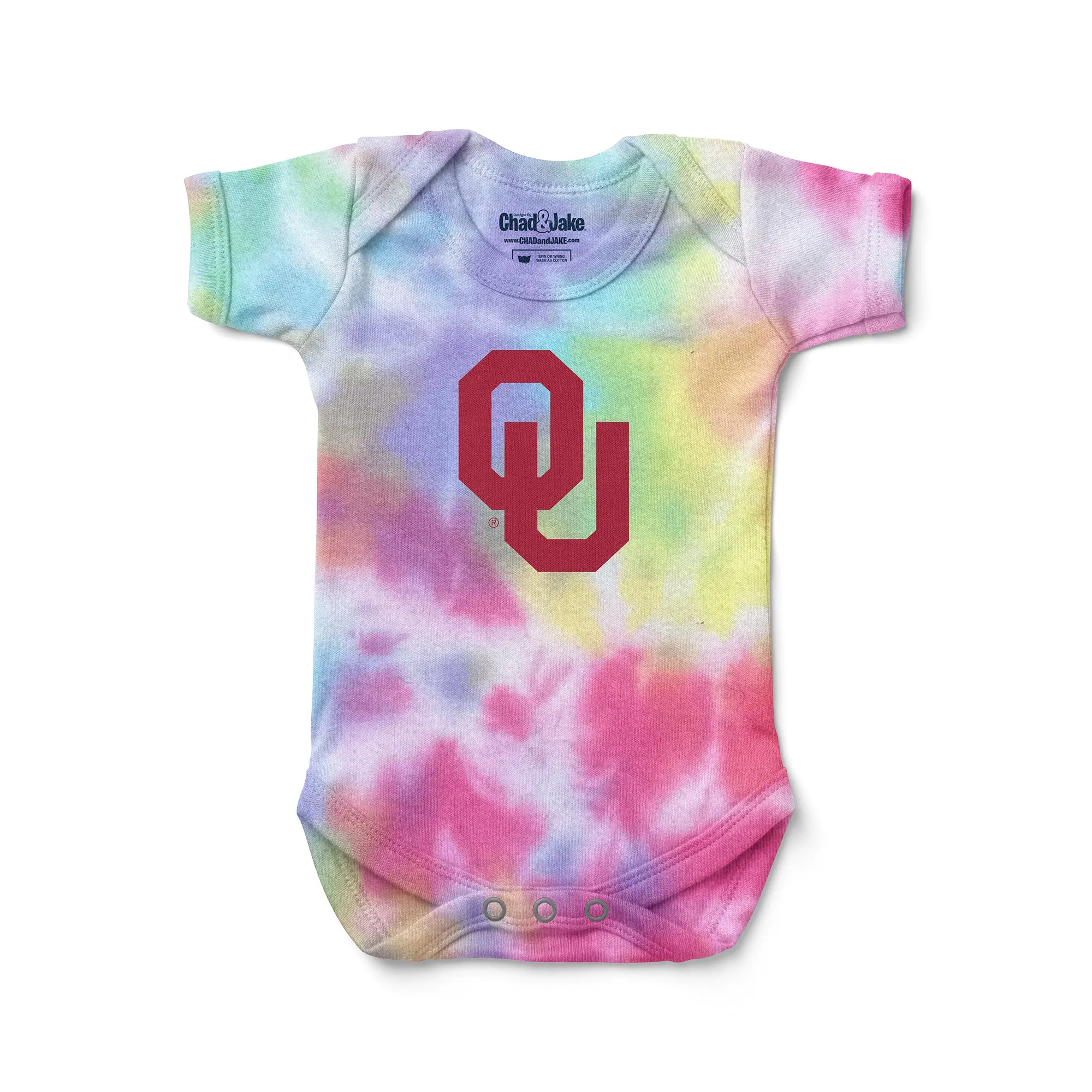 Oklahoma Sooners Logo Tie Dye Bodysuit