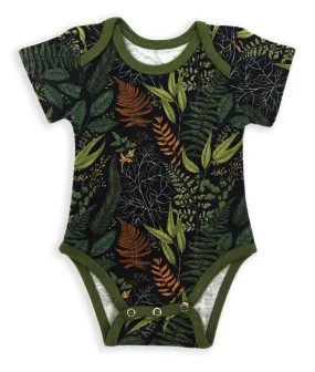 Organic Cotton Short Sleeve Baby Bodysuit, Sage