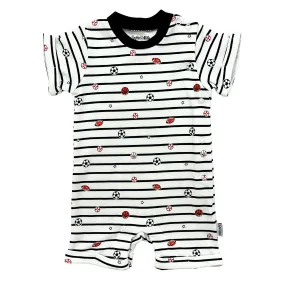 Organic Cotton Short Sleeve One-Piece Sports Print