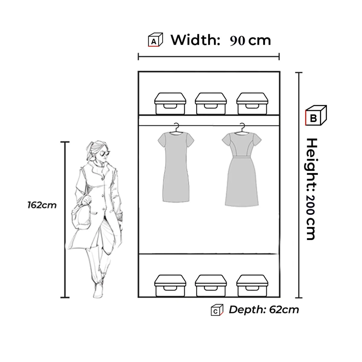 Orion Modern Sliding Mirror Door Wardrobe