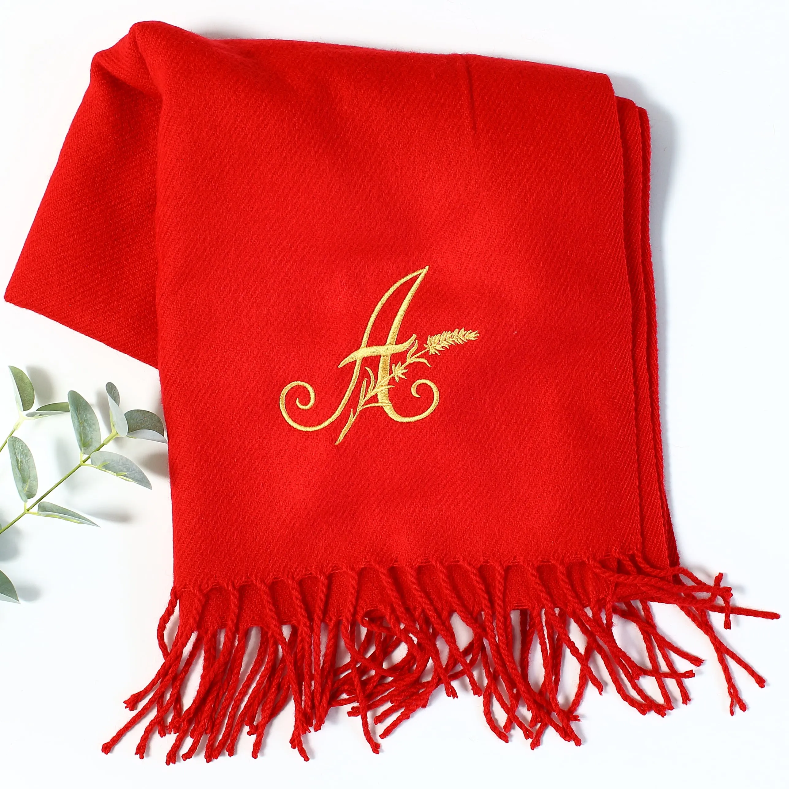 Ornate Initial - 8 Scarf Colours