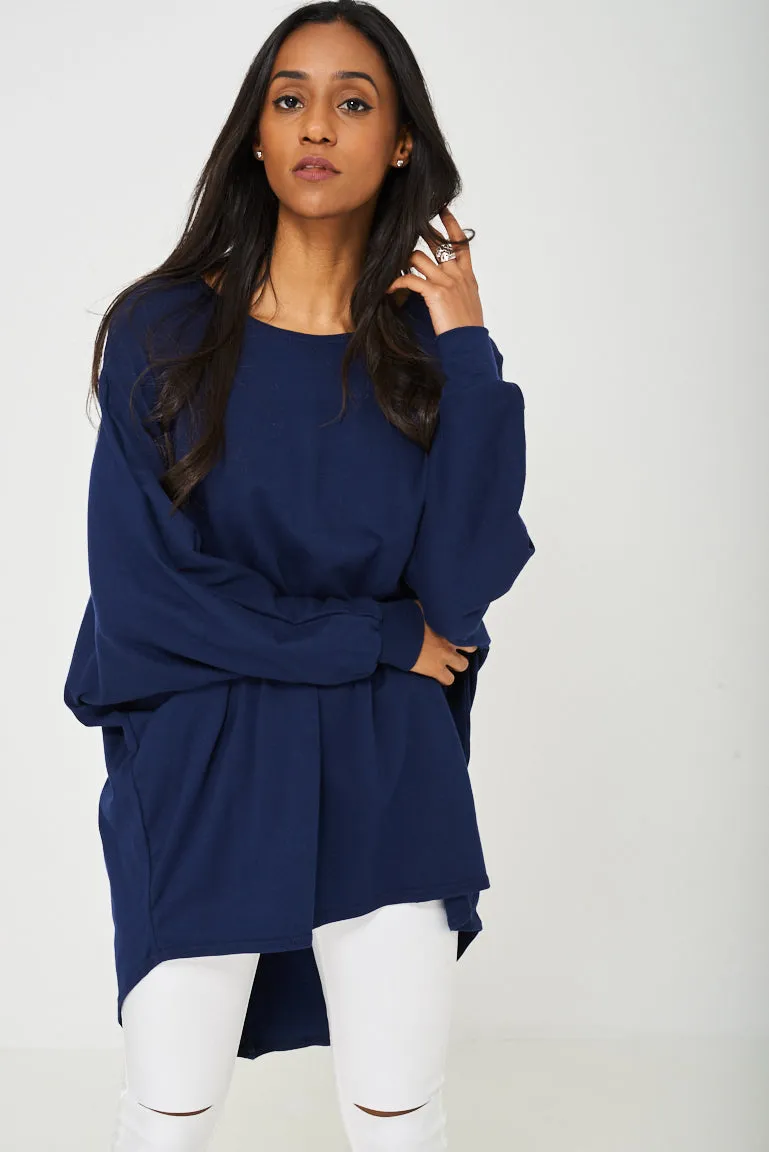 Oversized Tunic Top in Navy