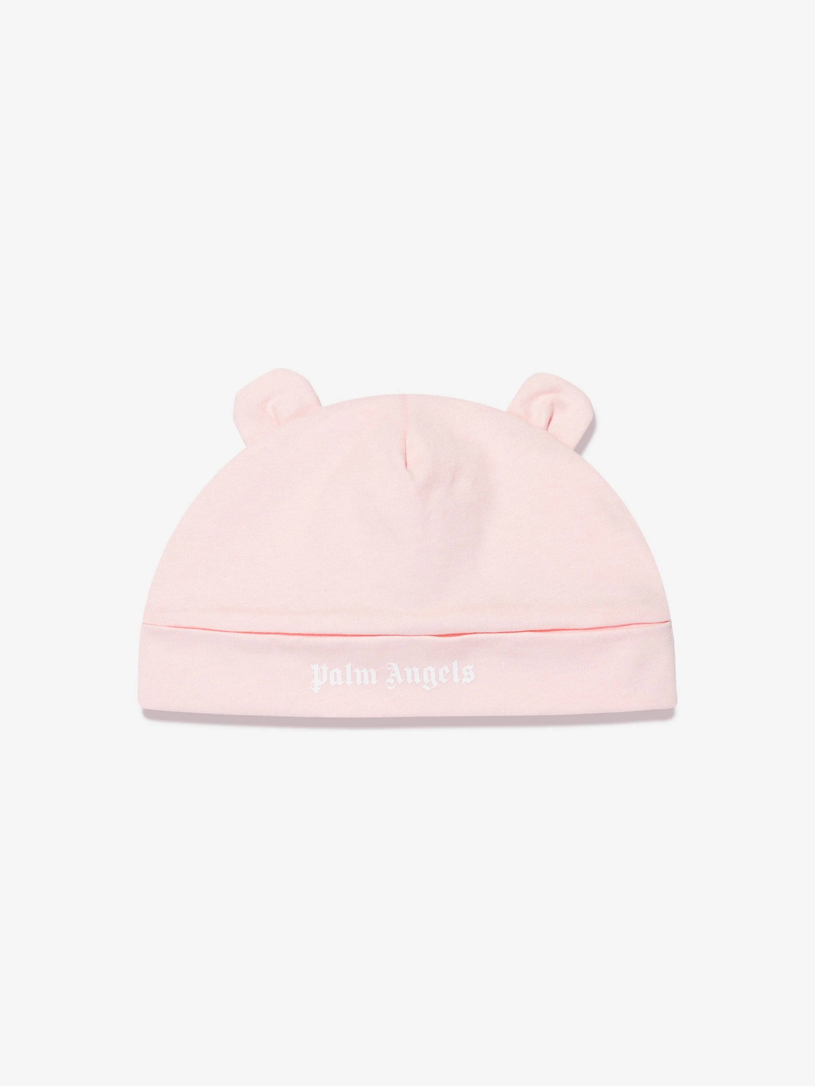 Palm Angels Baby Girls Logo Teddy Bear Beanie in Pink