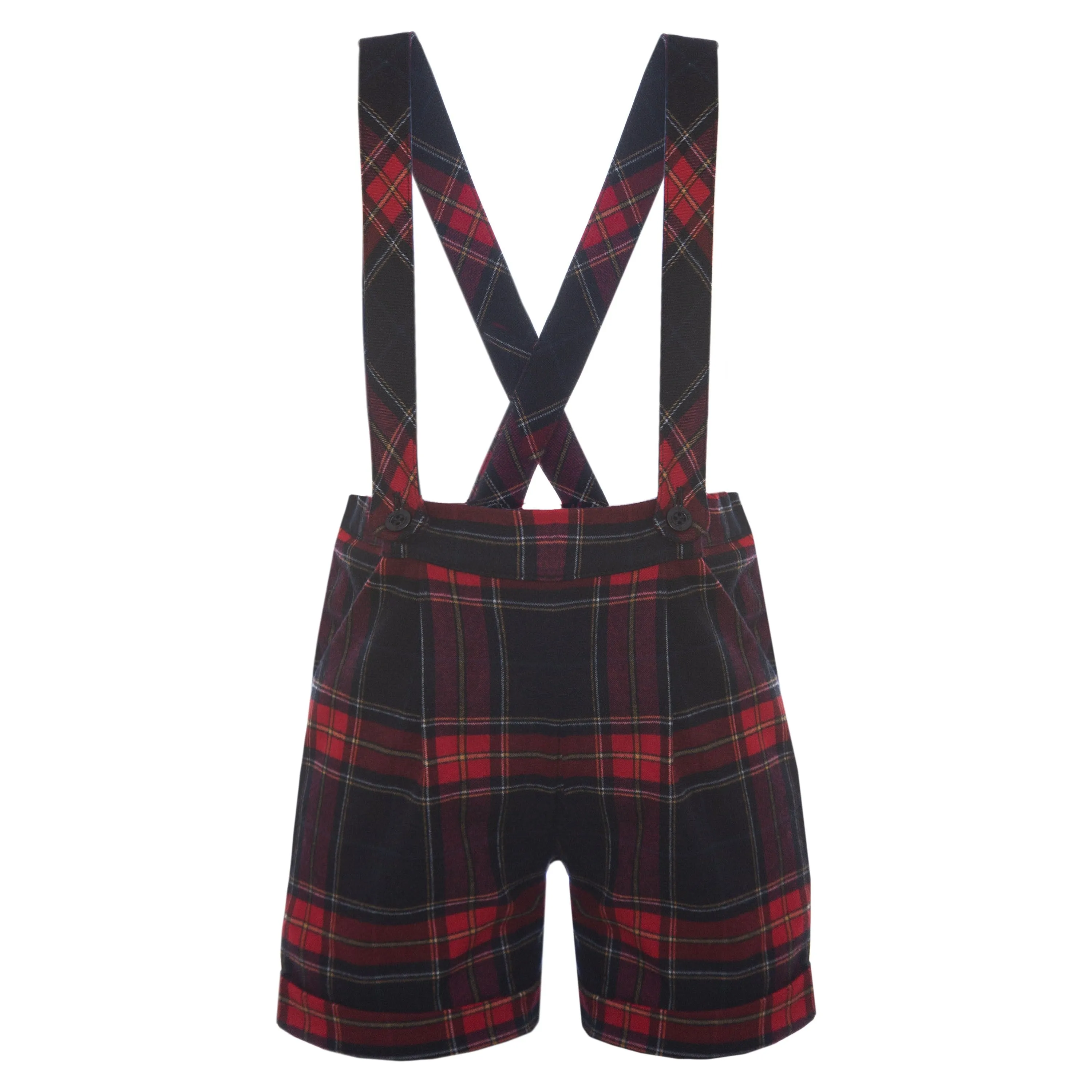 Patachou Plaid Boys Overall