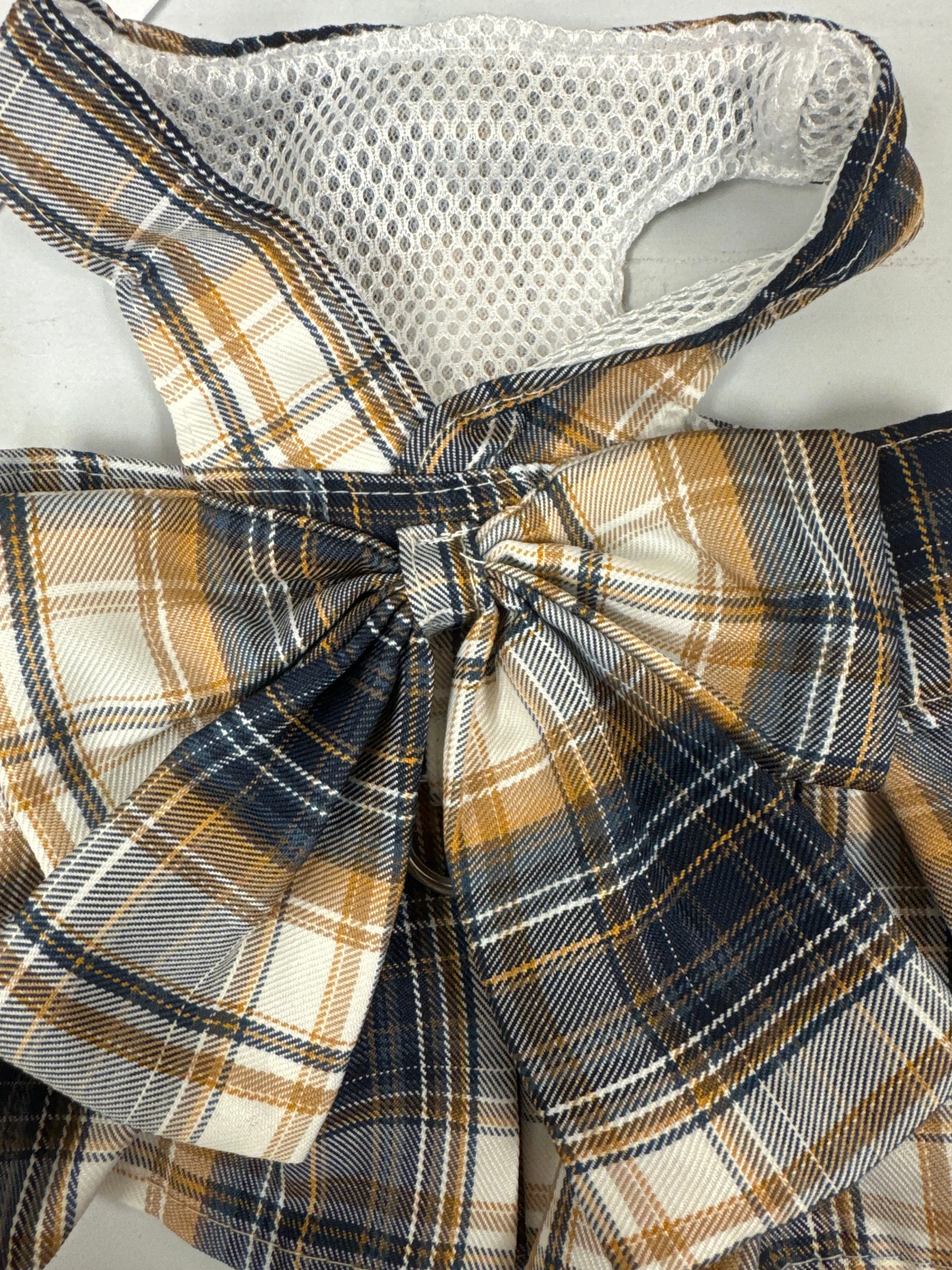 Paw-T Petz Plaid Bow Harness Dress With Leash