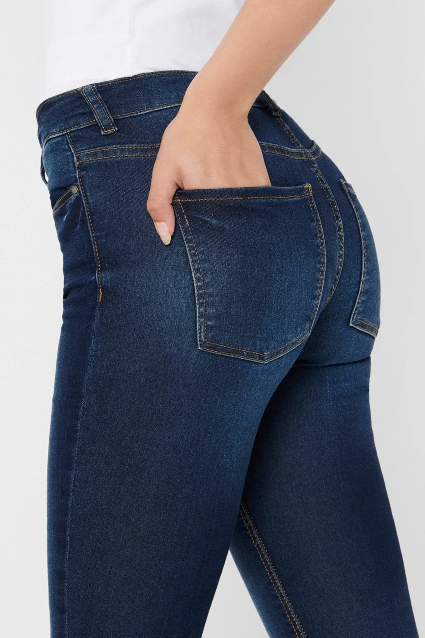 Performance Jeans - Blue denim (mid-waist)