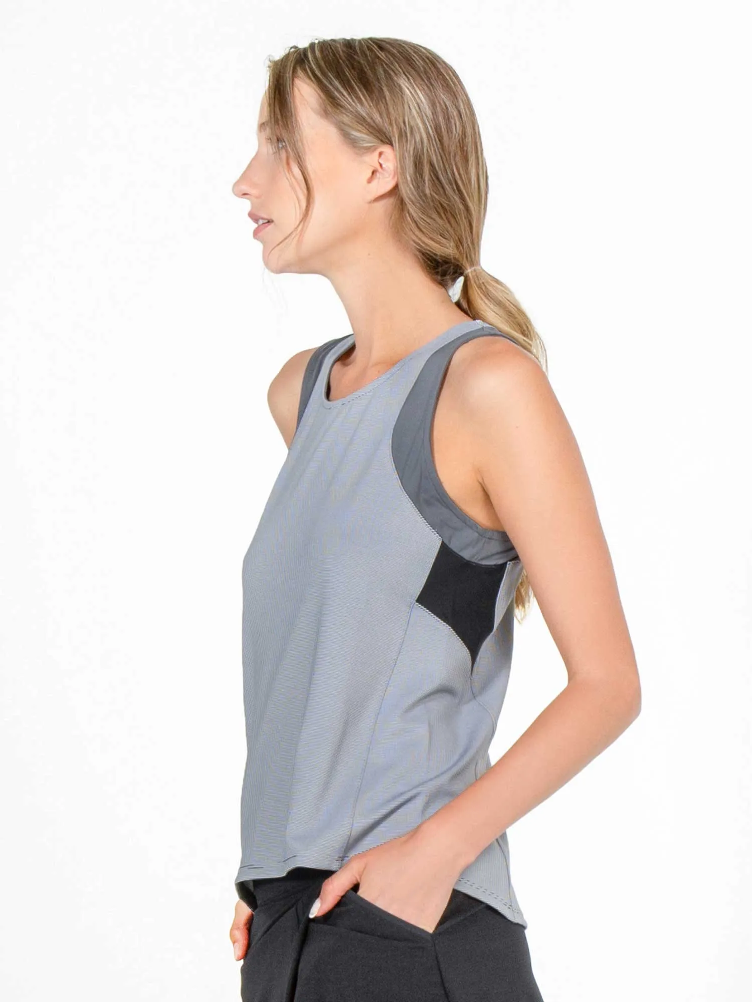 Phoebe Tennis & Active Tank - Onyx Stripes Combo