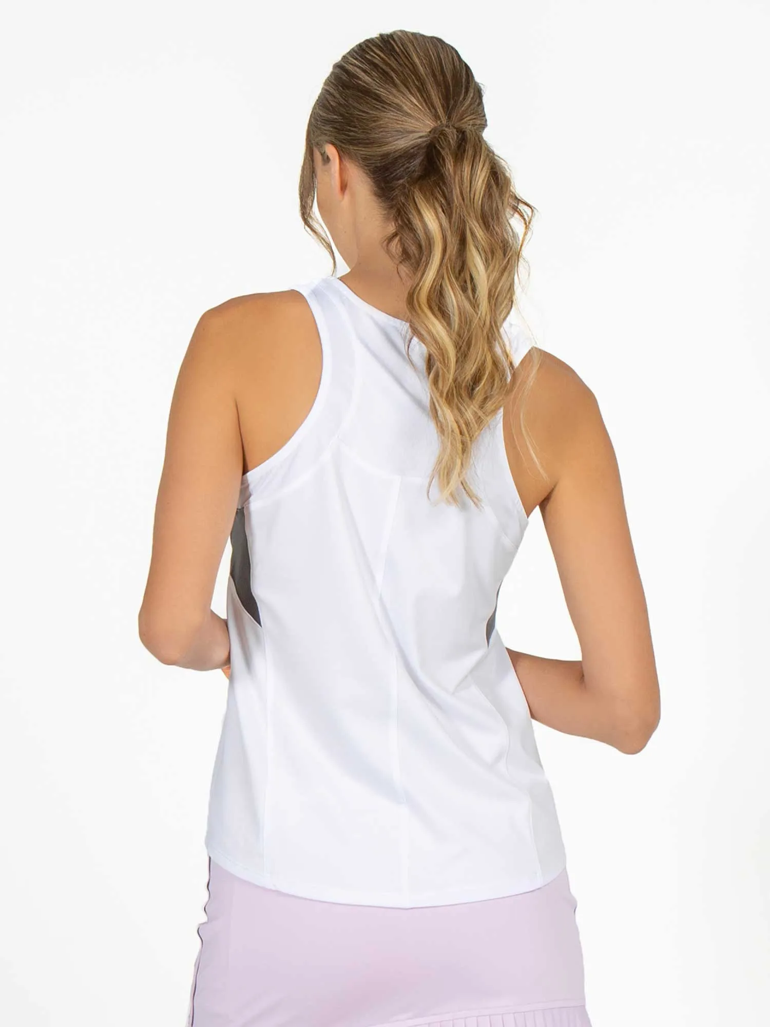 Phoebe Tennis & Active Tank - White/Onyx