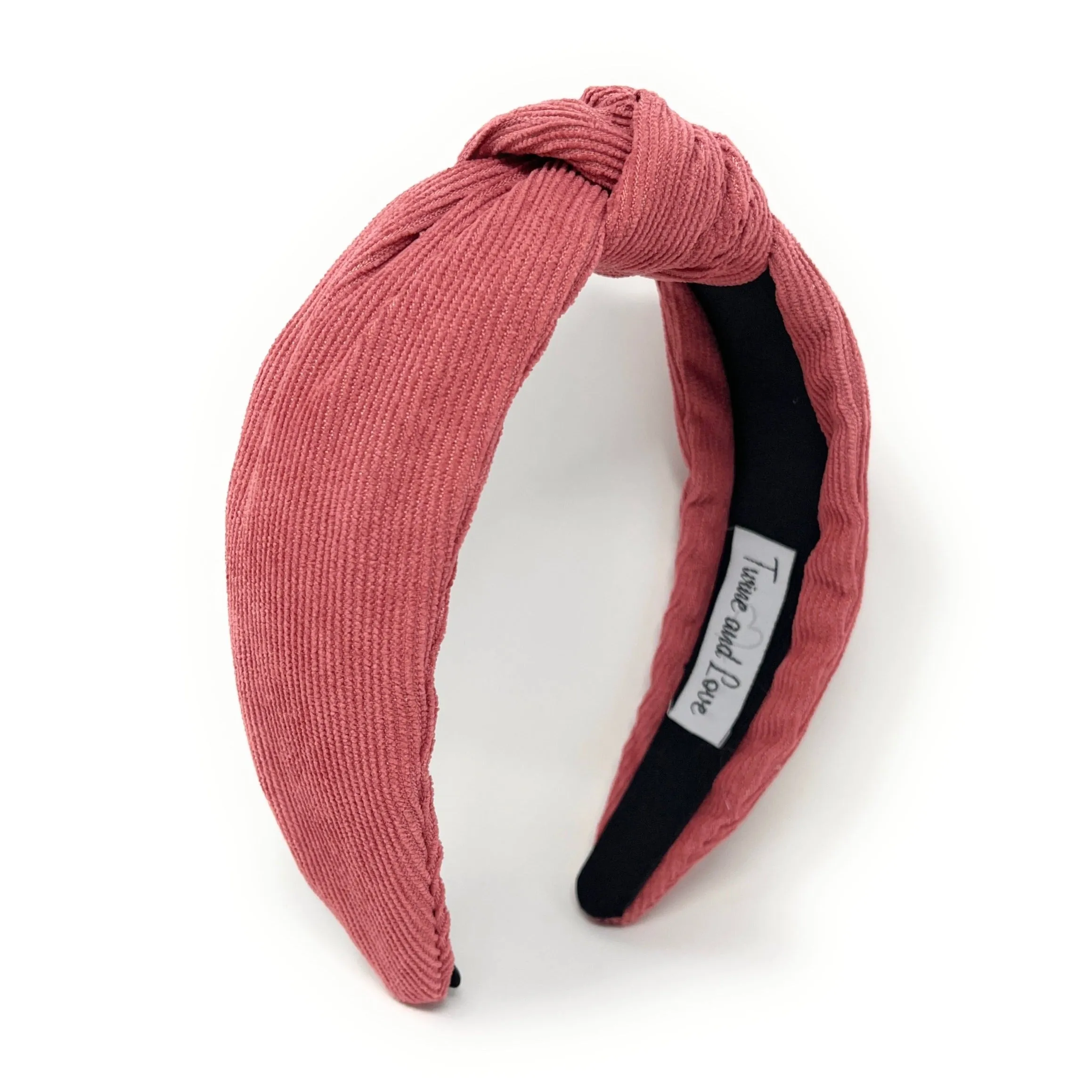 Pink Corduroy Knotted Headband