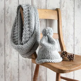 Pom Pom Hat & Scarf Knitting Kit - Beginner Basics