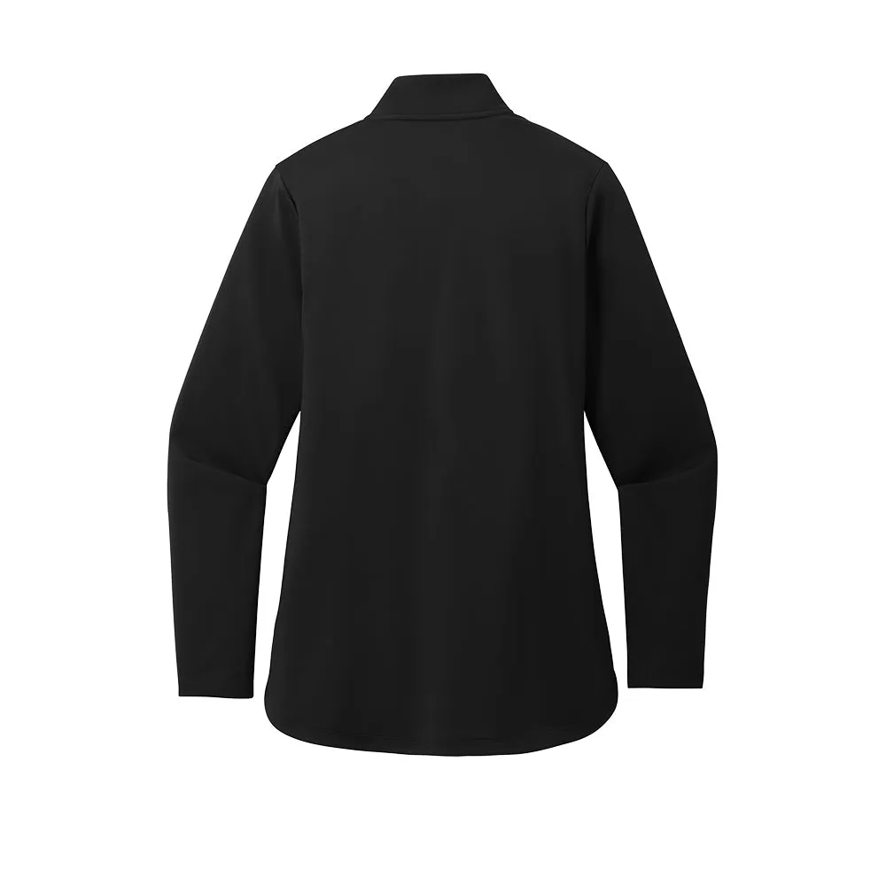 Port Authority® Ladies C-FREE® Double Knit 1/4-Zip -Deep  Black