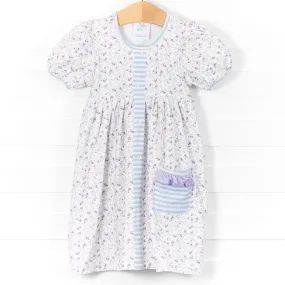 Precious Petunia Pocket Dress, Purple