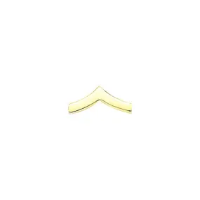 Private Chevron Collar Insignia | Small | Gold or Silver