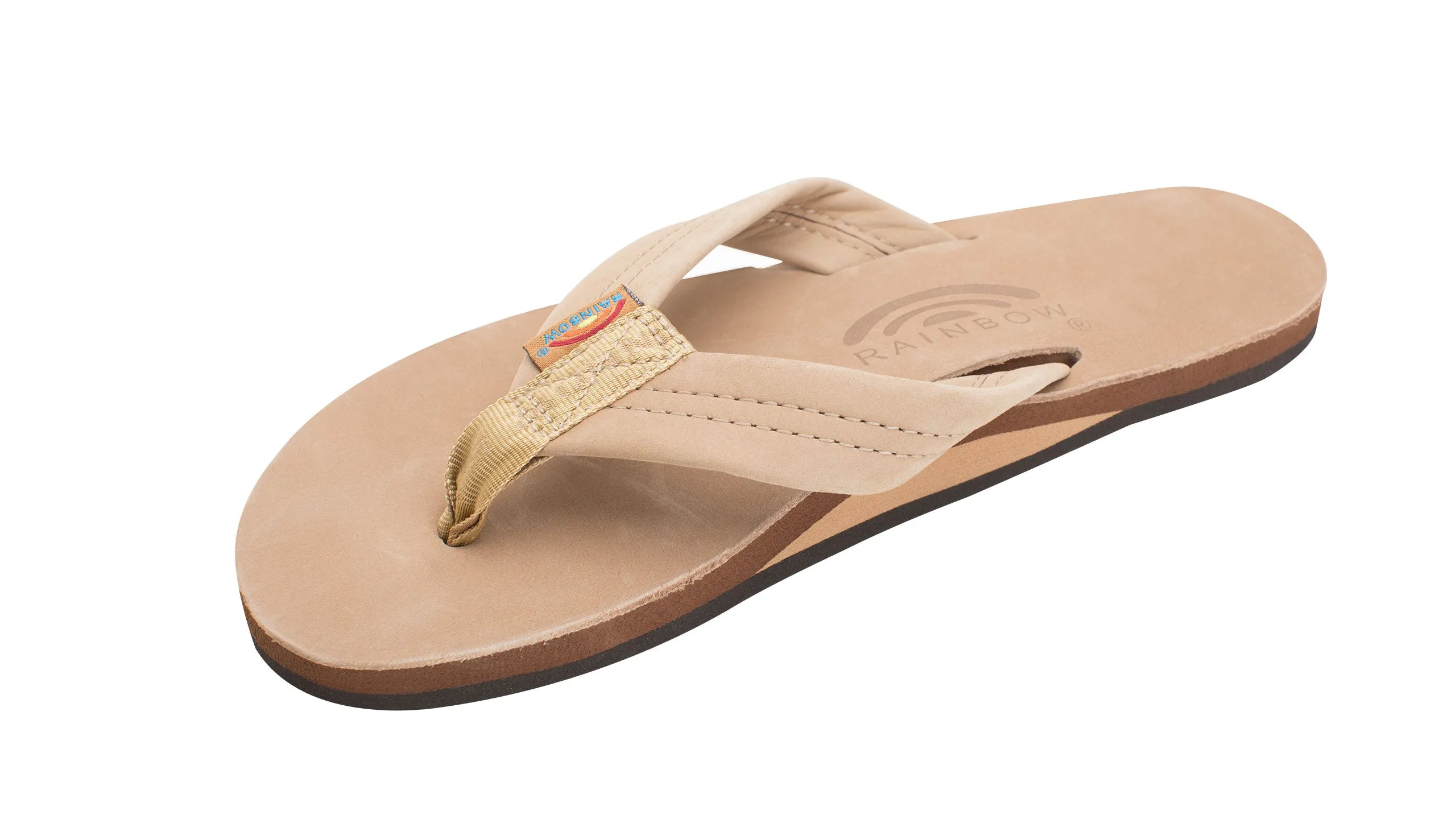 Rainbow Womens Single Layer Thick Strap Sandal