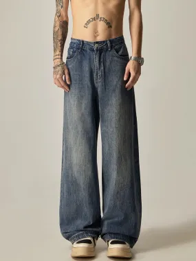 Retro Fade Ultra-Wide Leg Denim Jeans