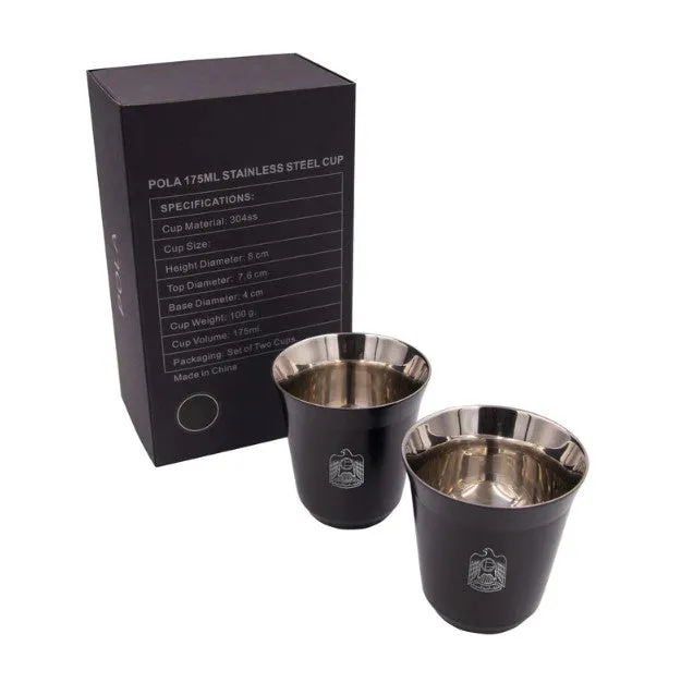 Rovatti Pola Uae Stainless Steel Cup Set Of 2 - 175 Ml