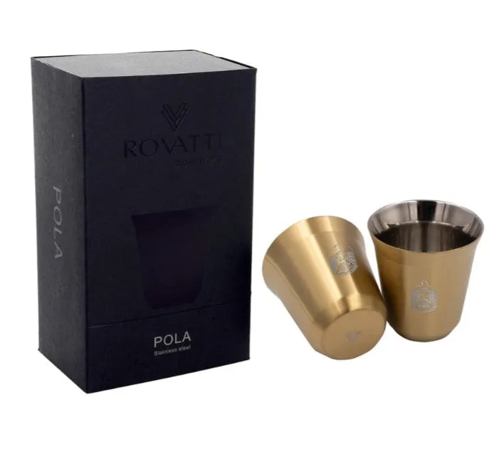 Rovatti Pola Uae Stainless Steel Cup Set Of 2 - 175 Ml