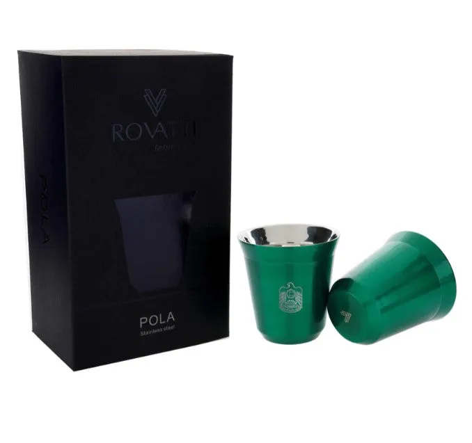 Rovatti Pola Uae Stainless Steel Cup Set Of 2 - 175 Ml