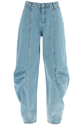 Sculptural Wide-Leg Jeans