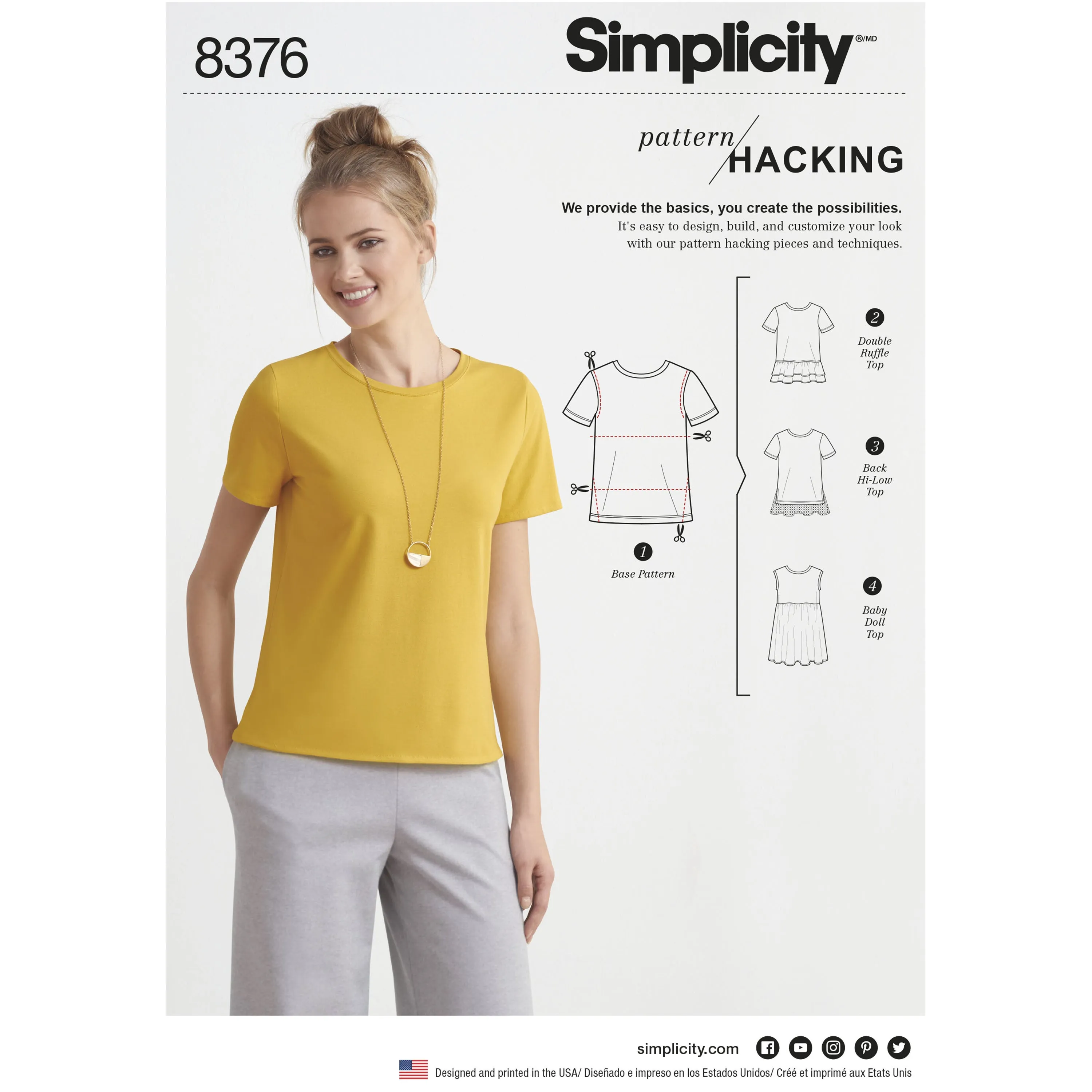 Simplicity Sewing Pattern 8376 Women's Knit Top