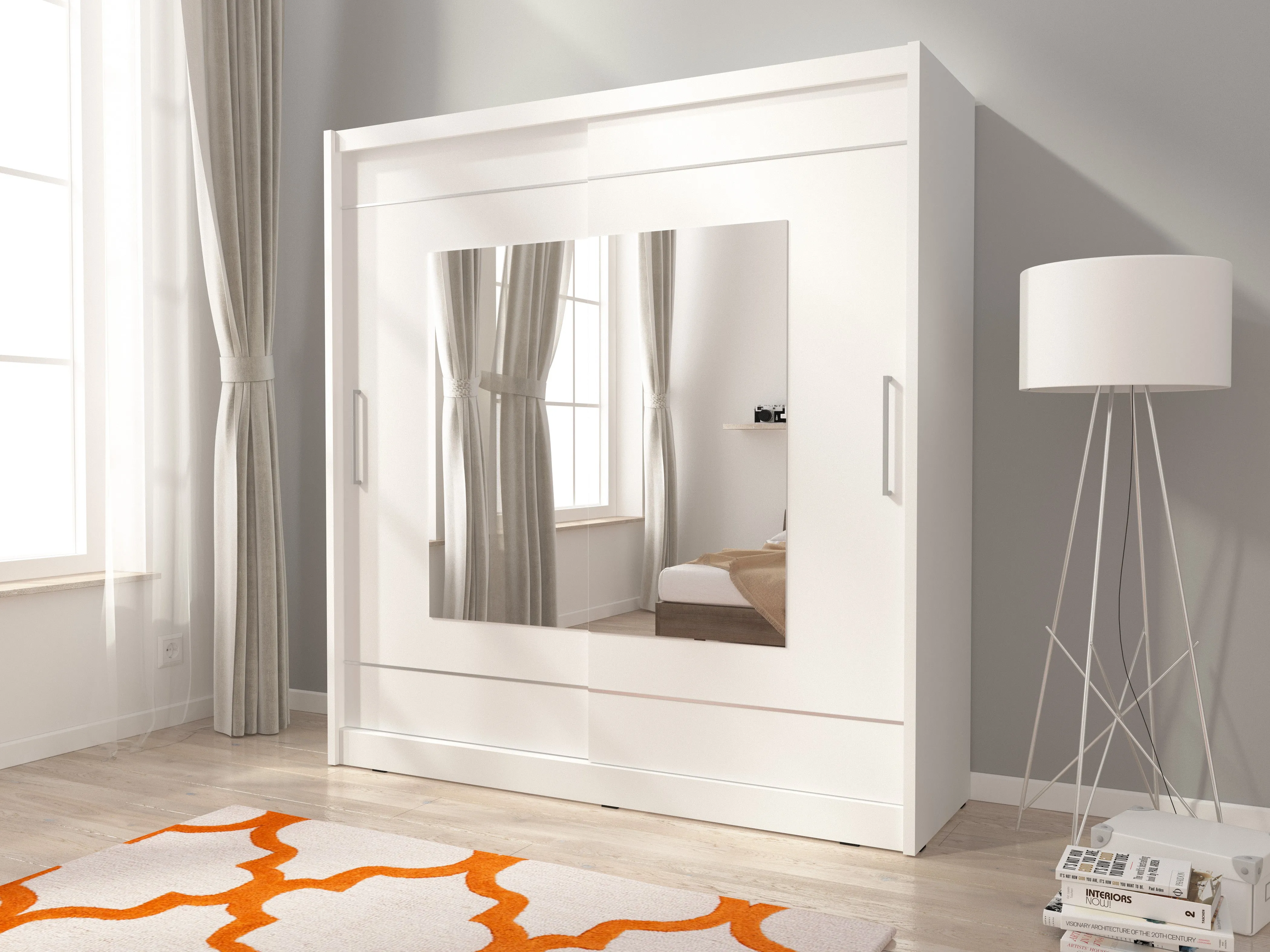 SLIDING DOOR WARDROBE MAJA IX 180CM WHITE