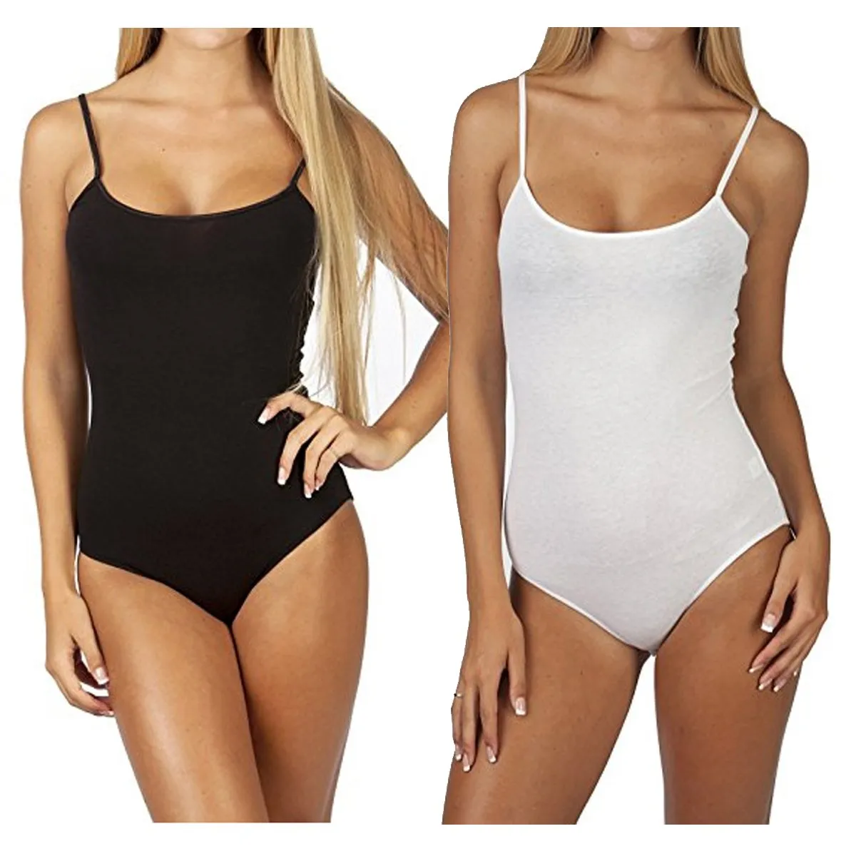 Snap Crotch Thin Strap Leotard Bodysuit Camisole Bodysuit Camisole