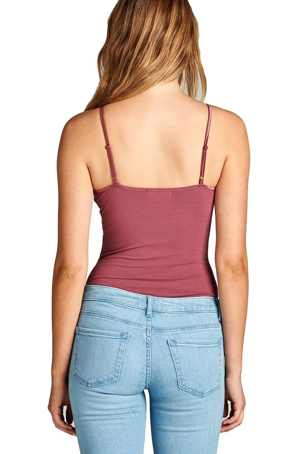 Snap Crotch Thin Strap Leotard Bodysuit Camisole Bodysuit Camisole