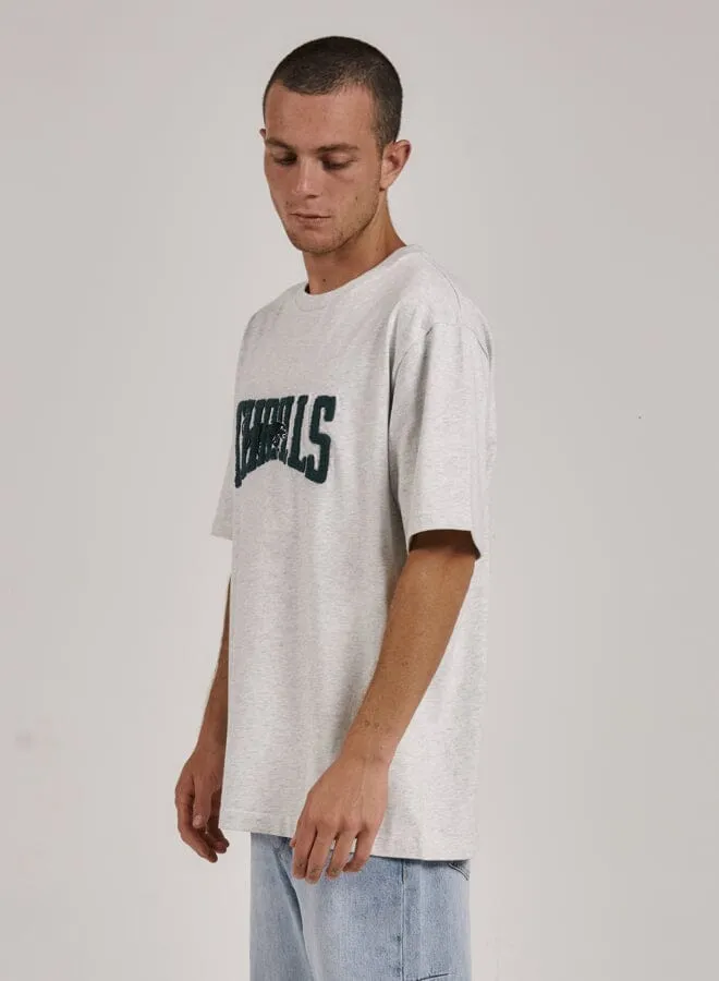 Sneak Attack Oversize Fit Tee - White Marle