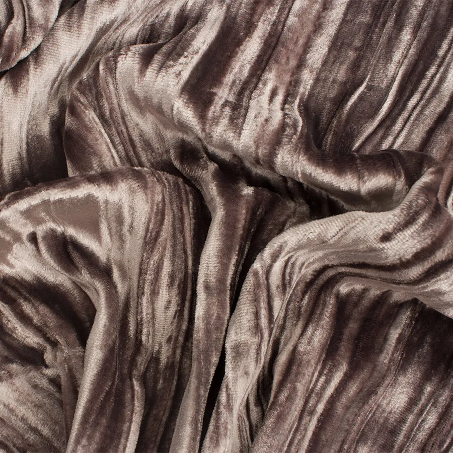 Soft Taupe Crushed Velvet