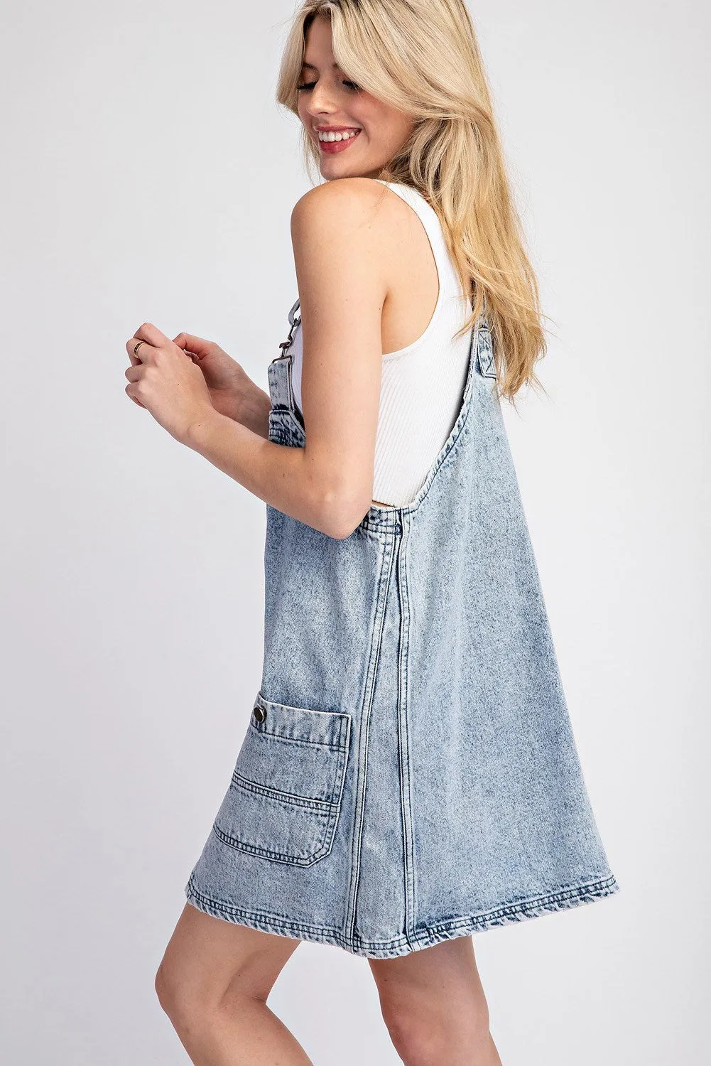 Starlight Blue Denim Overall Dress