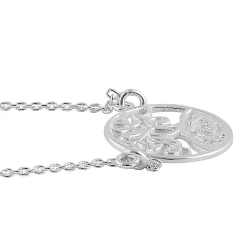 Sterling Silver Thick Root Tree of Life Necklace