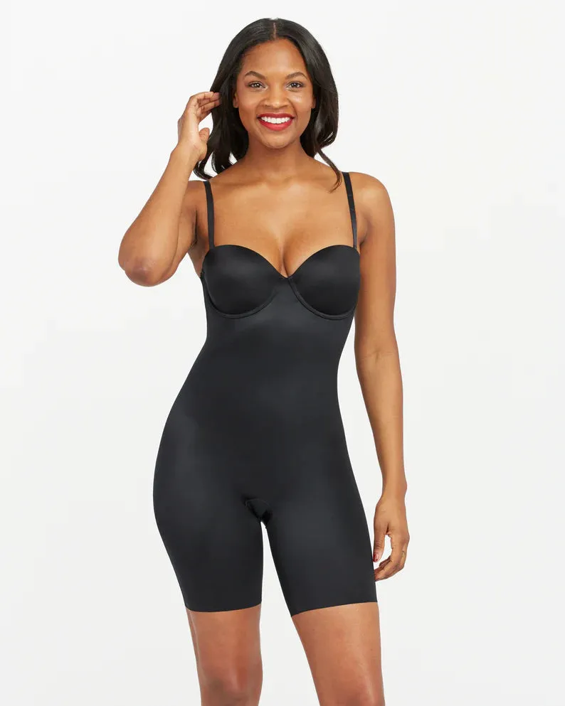 Strapless Cupped Mid-Thigh Bodysuit