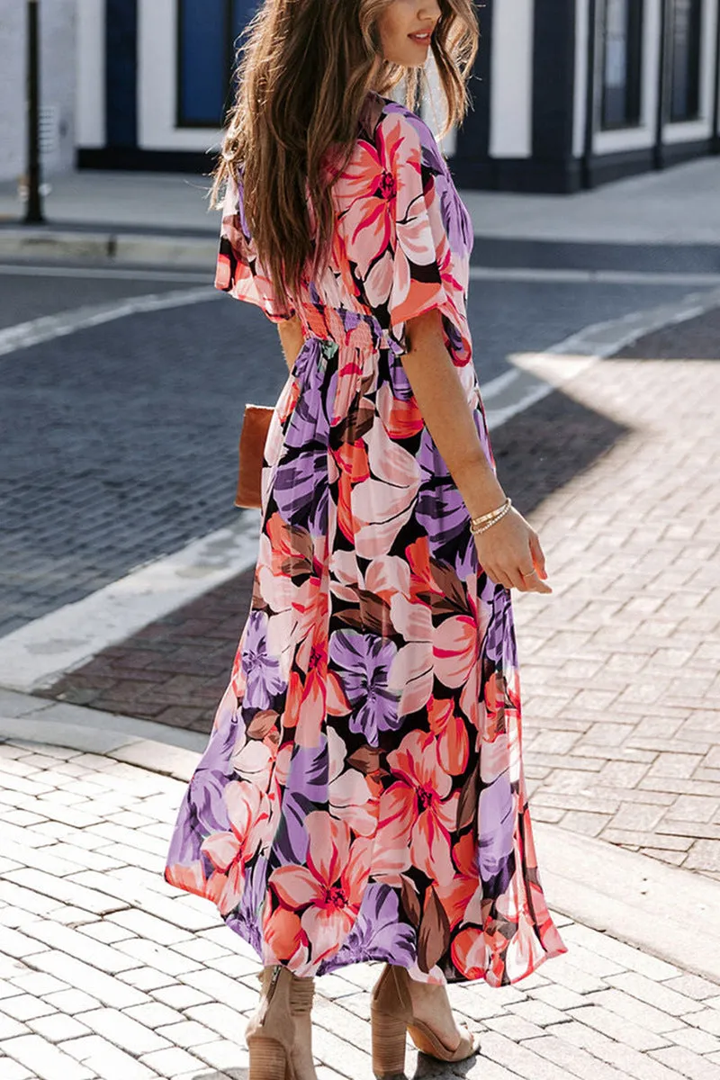 Summer New Sexy Printed Split Dress