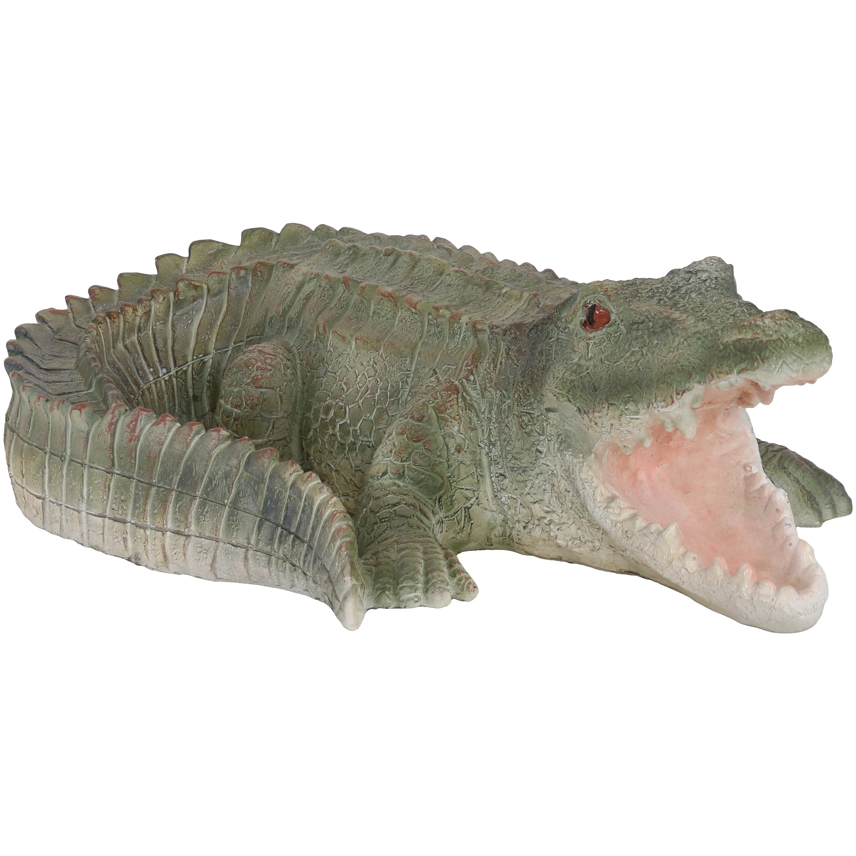 Sunnydaze Chloe the Crabby Crocodile Indoor/Outdoor Garden Statue - 18"