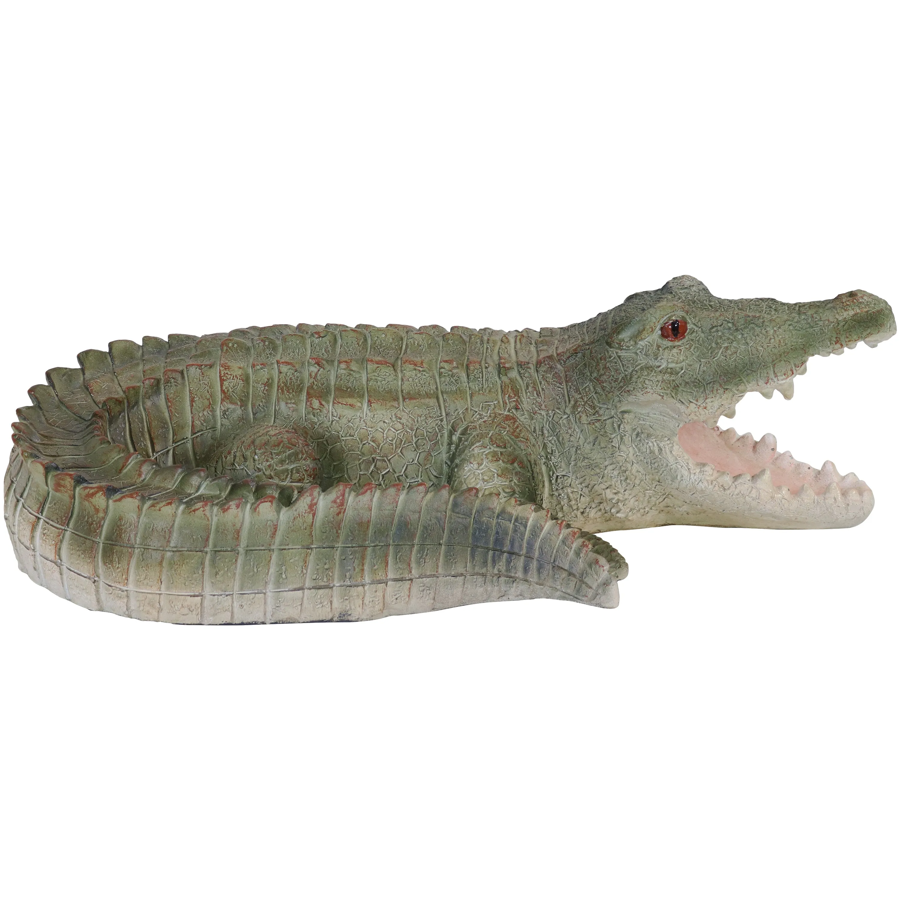 Sunnydaze Chloe the Crabby Crocodile Indoor/Outdoor Garden Statue - 18"