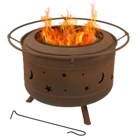 Sunnydaze Cosmic Outdoor Smokeless Fire Pit - 30"