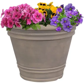 Sunnydaze Franklin Polyresin Outdoor Flower Pot Planter