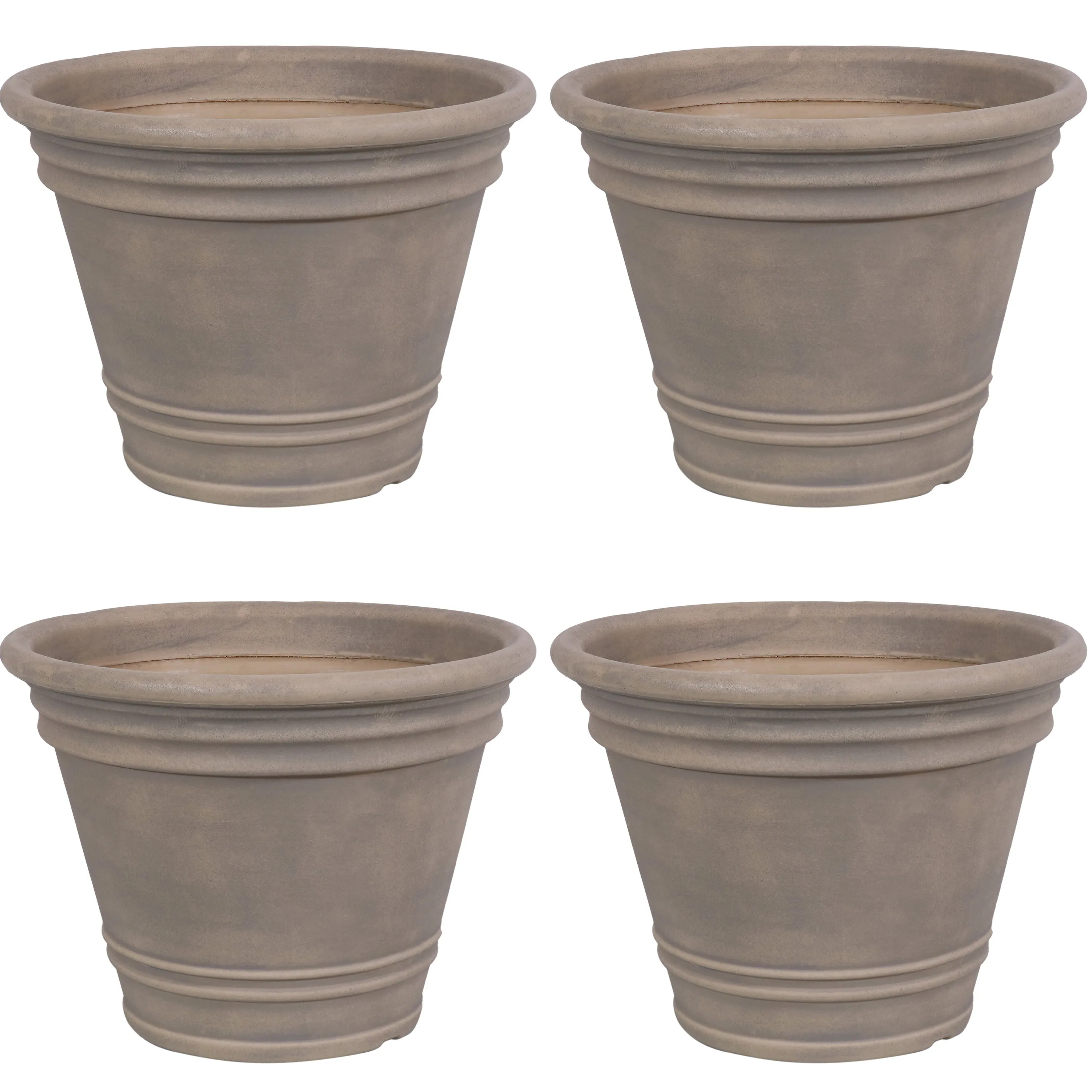 Sunnydaze Franklin Polyresin Outdoor Flower Pot Planter