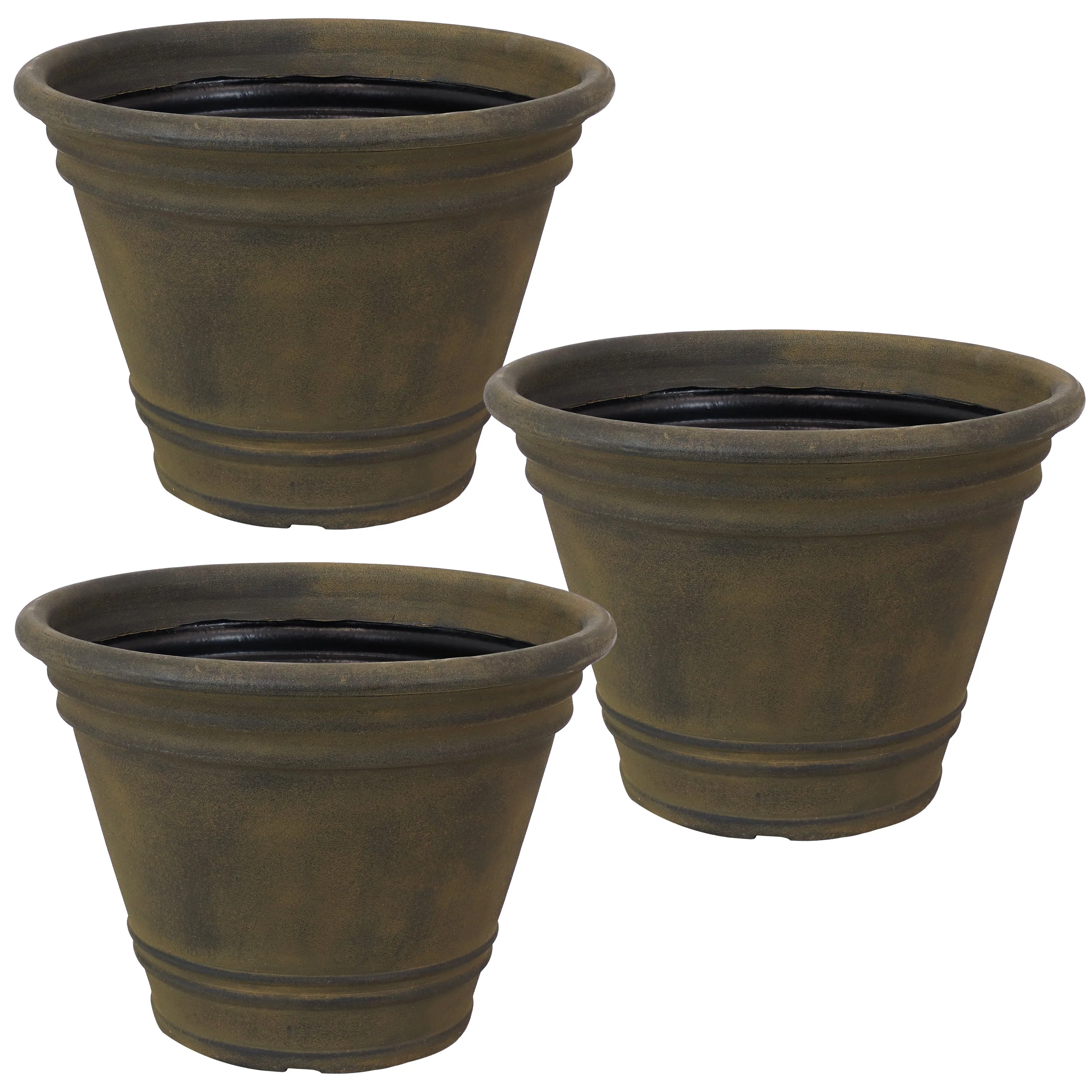 Sunnydaze Franklin Polyresin Outdoor Flower Pot Planter