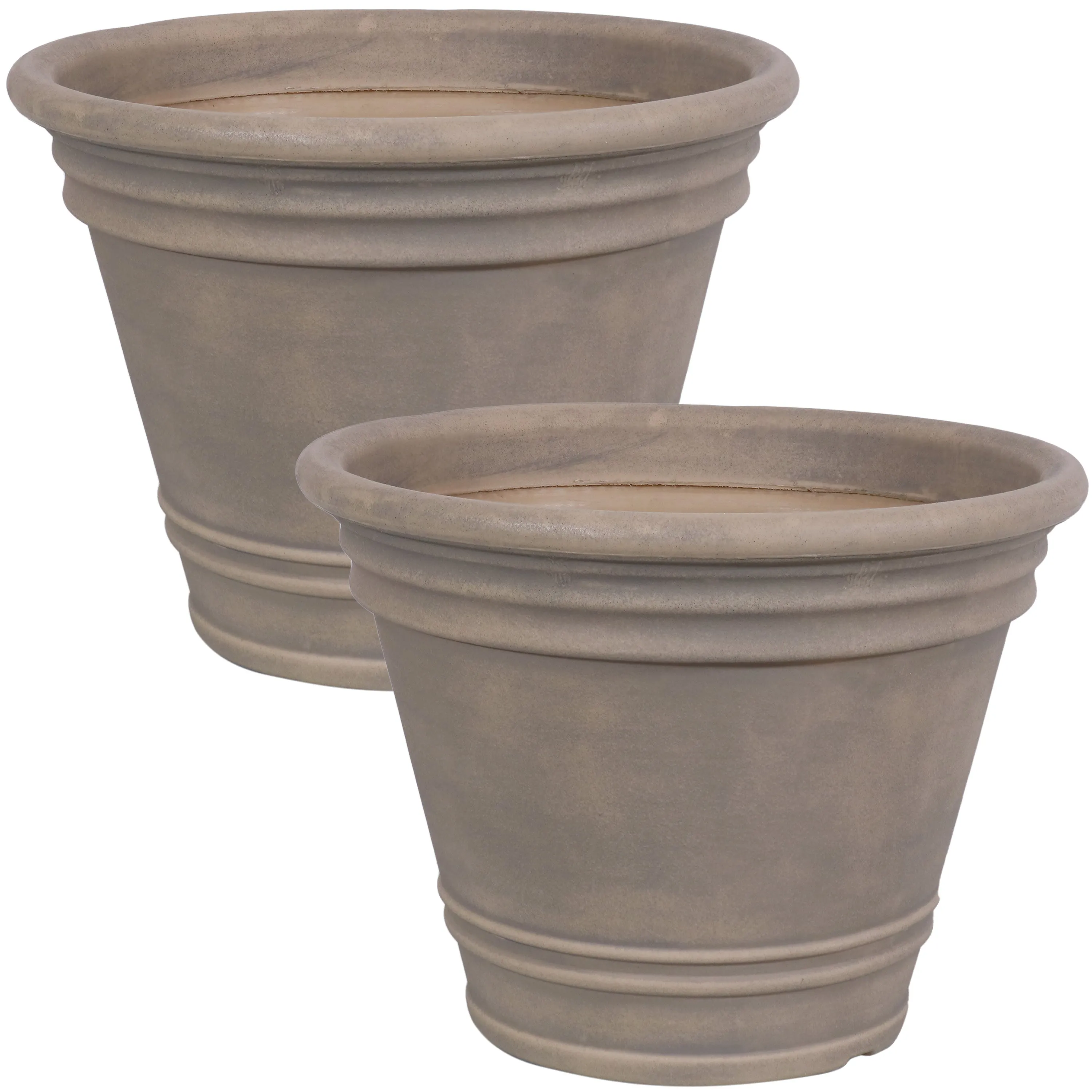 Sunnydaze Franklin Polyresin Outdoor Flower Pot Planter