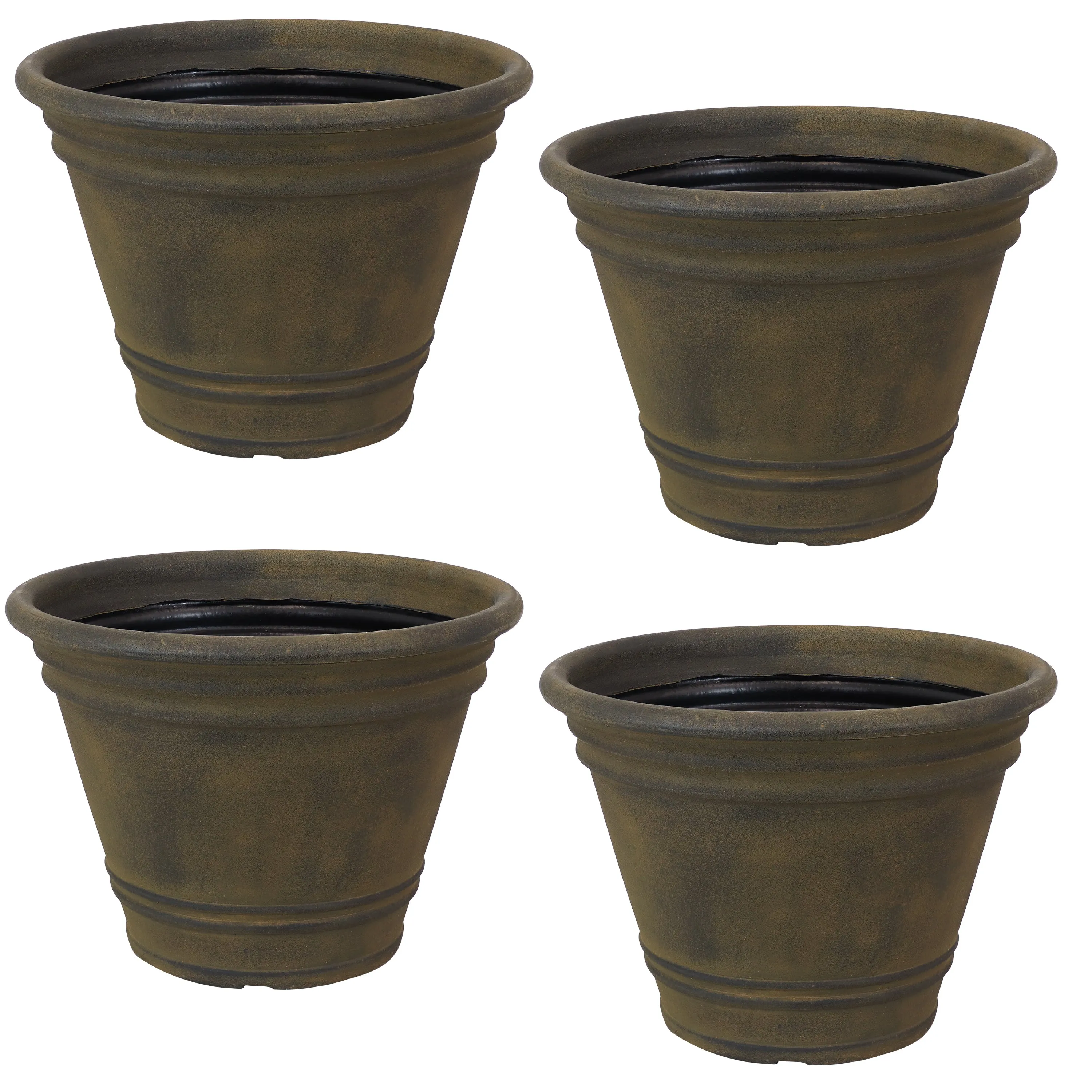 Sunnydaze Franklin Polyresin Outdoor Flower Pot Planter