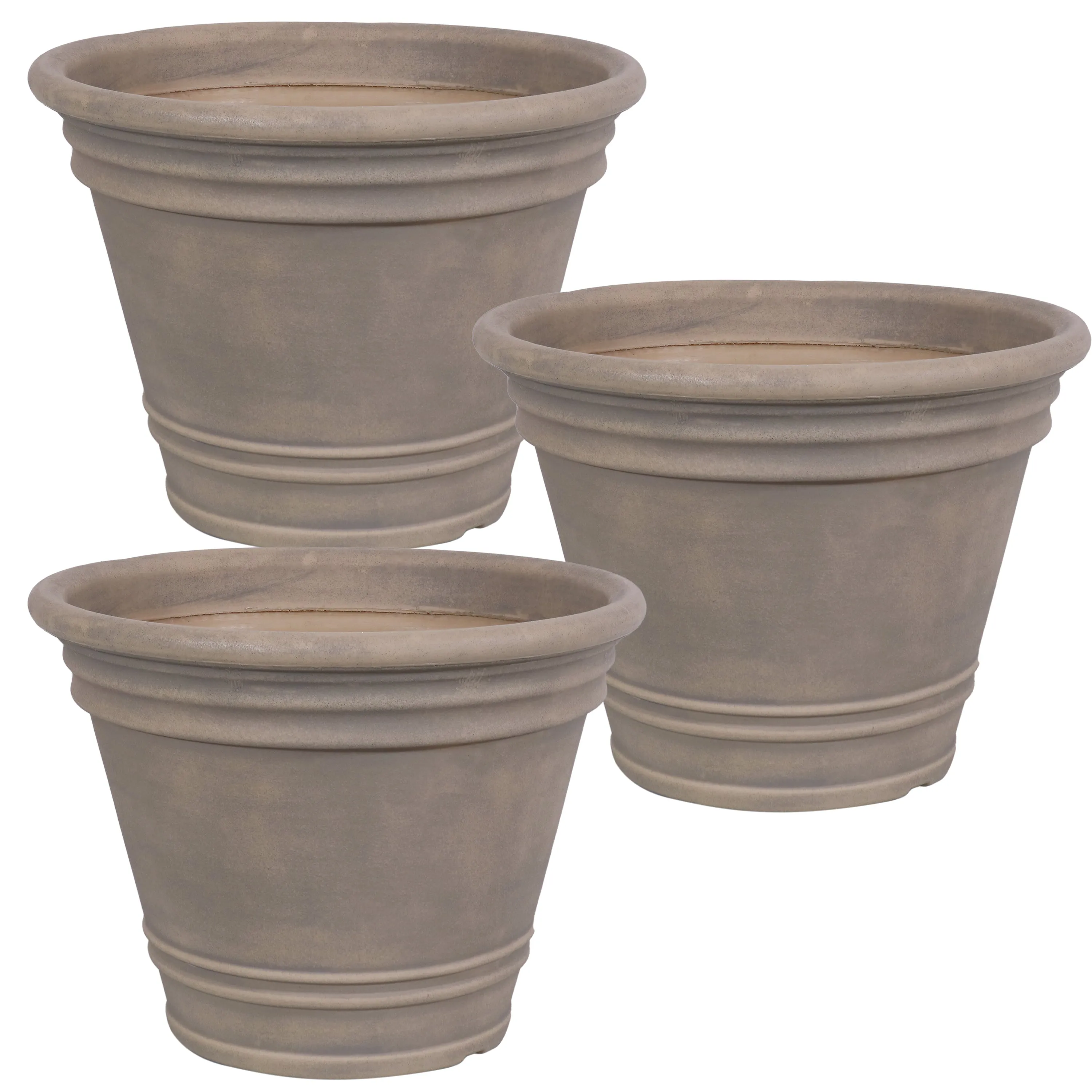 Sunnydaze Franklin Polyresin Outdoor Flower Pot Planter