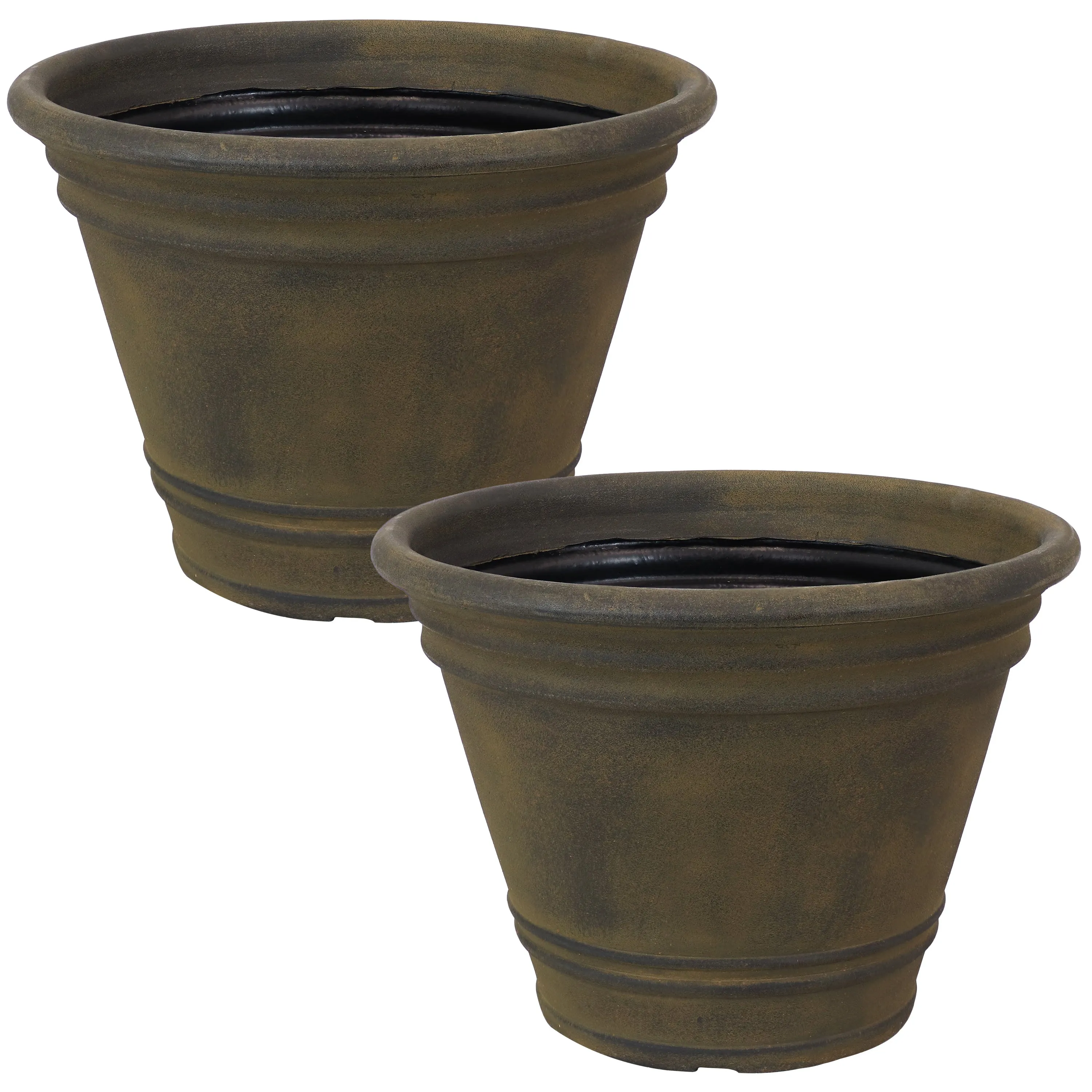 Sunnydaze Franklin Polyresin Outdoor Flower Pot Planter