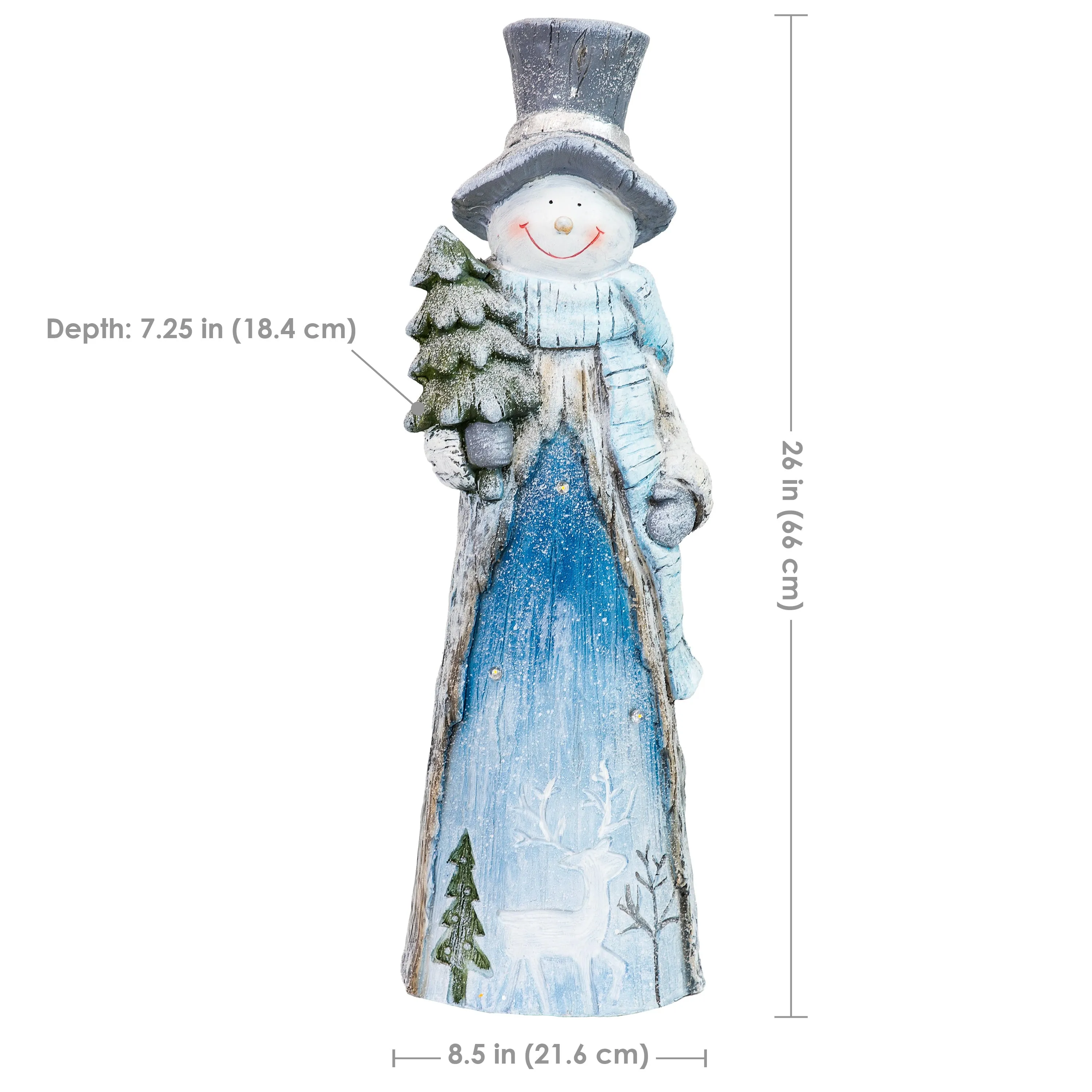 Sunnydaze Frosty with Tree Indoor Snowman Christmas Decoration - 26" H