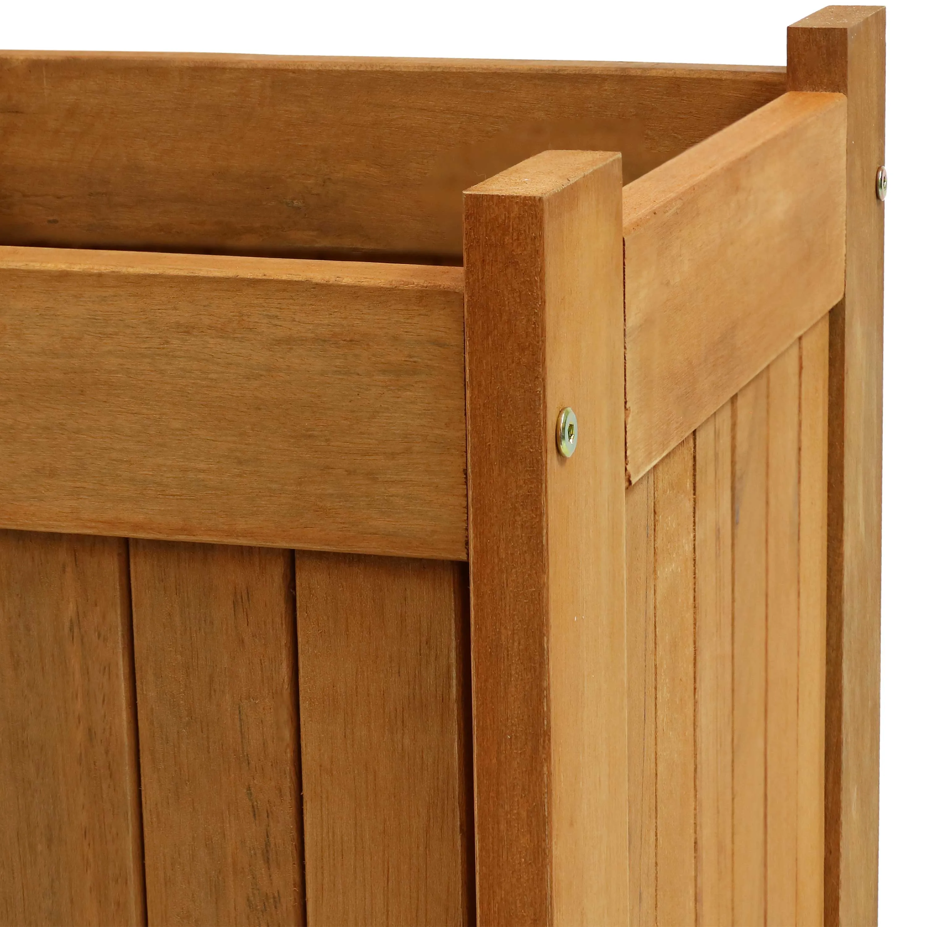 Sunnydaze Meranti Outdoor Square Wooden Planter Box - 16"