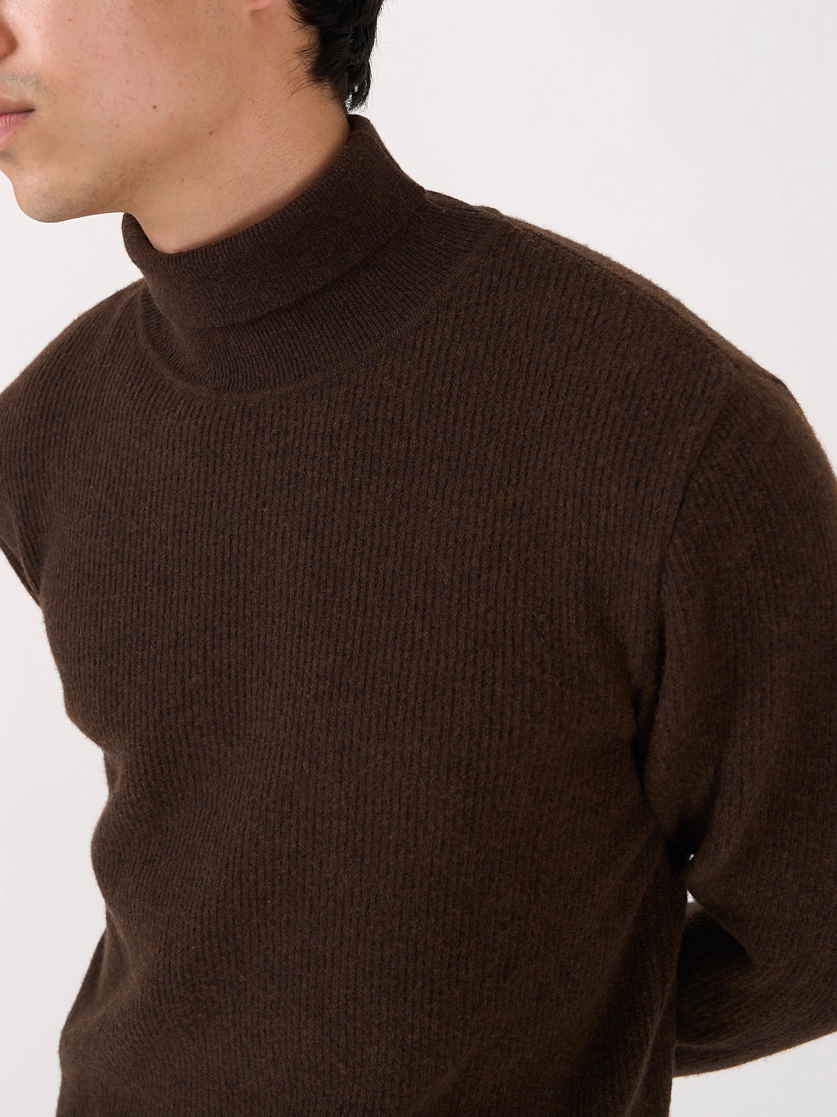 Talbot Roll Neck Jumper Hartwell Brown