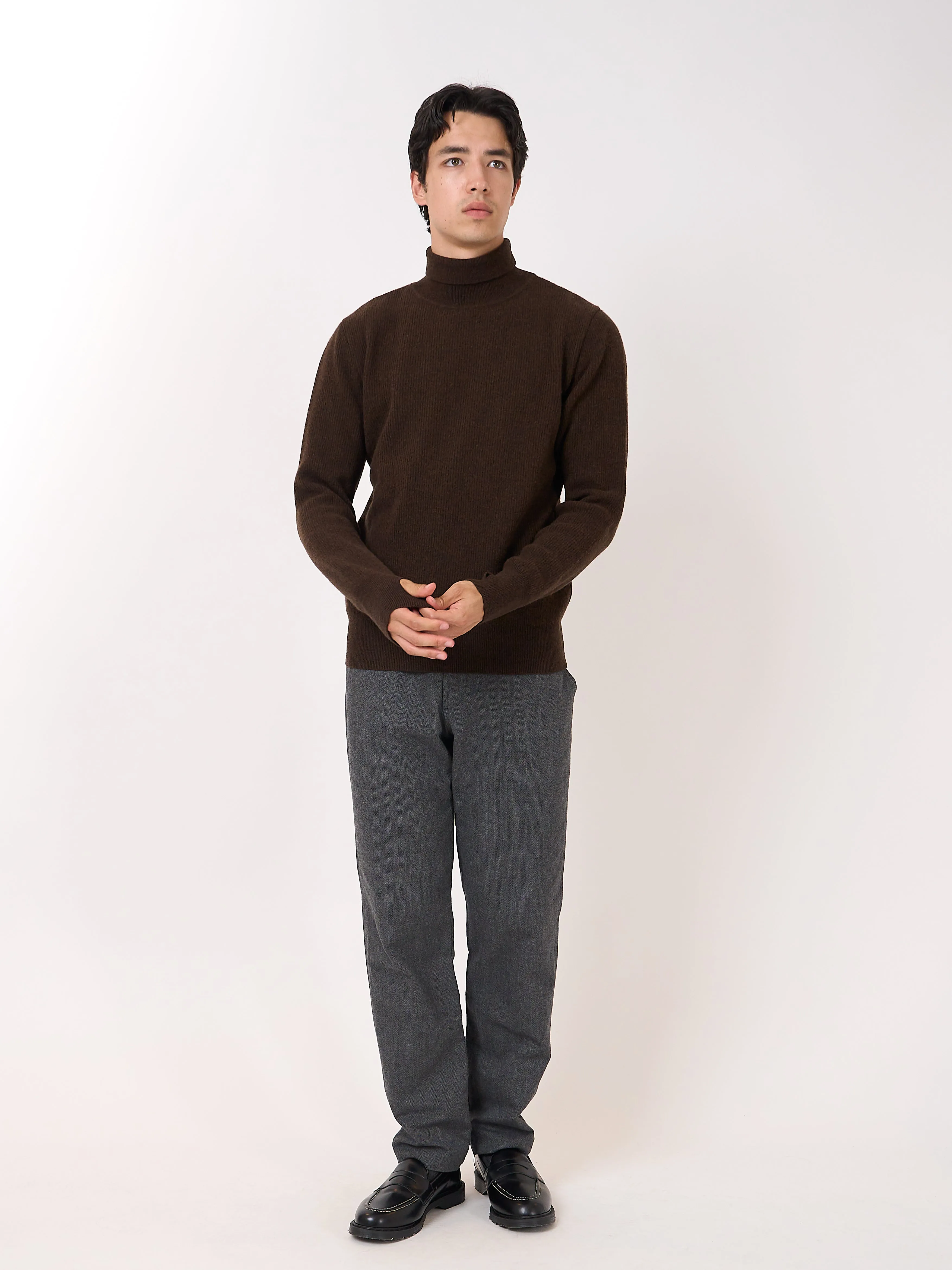 Talbot Roll Neck Jumper Hartwell Brown