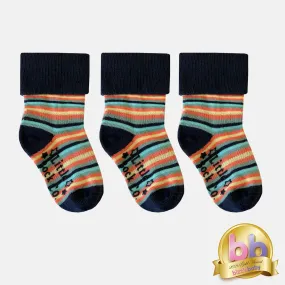 Talipes (clubfoot) Boots and Bar Socks (6 months - 7 years) - Non-Slip   Stay On Baby and Toddler Socks - 3 Pack in Smarty Stripe