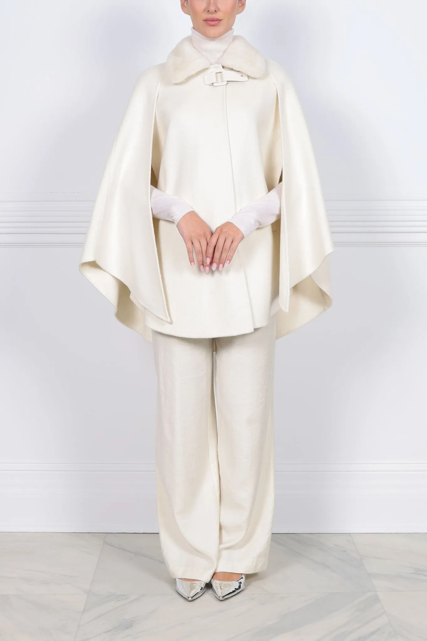 The Evelyn Cape with Mink Collar